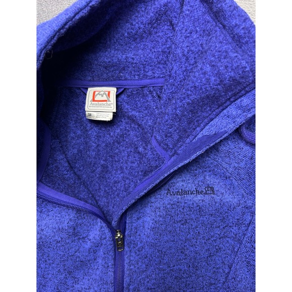 Avalanche Womens Full Zip Fleece Jacket Purple Heather Funnel Neck Size M Hiking - Picture 3 of 7